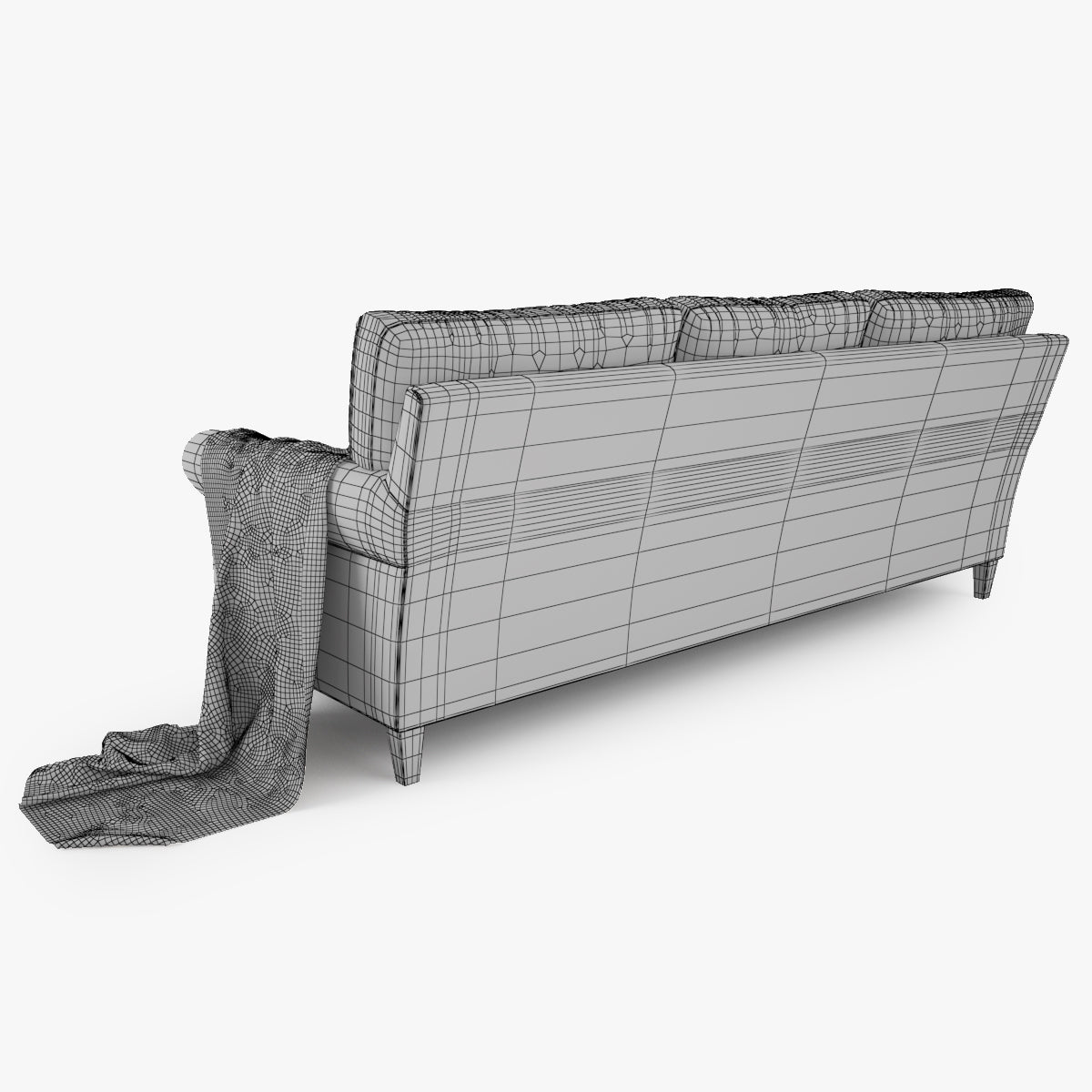 Crate and Barrel Montclair Sofa Collection 3D Model