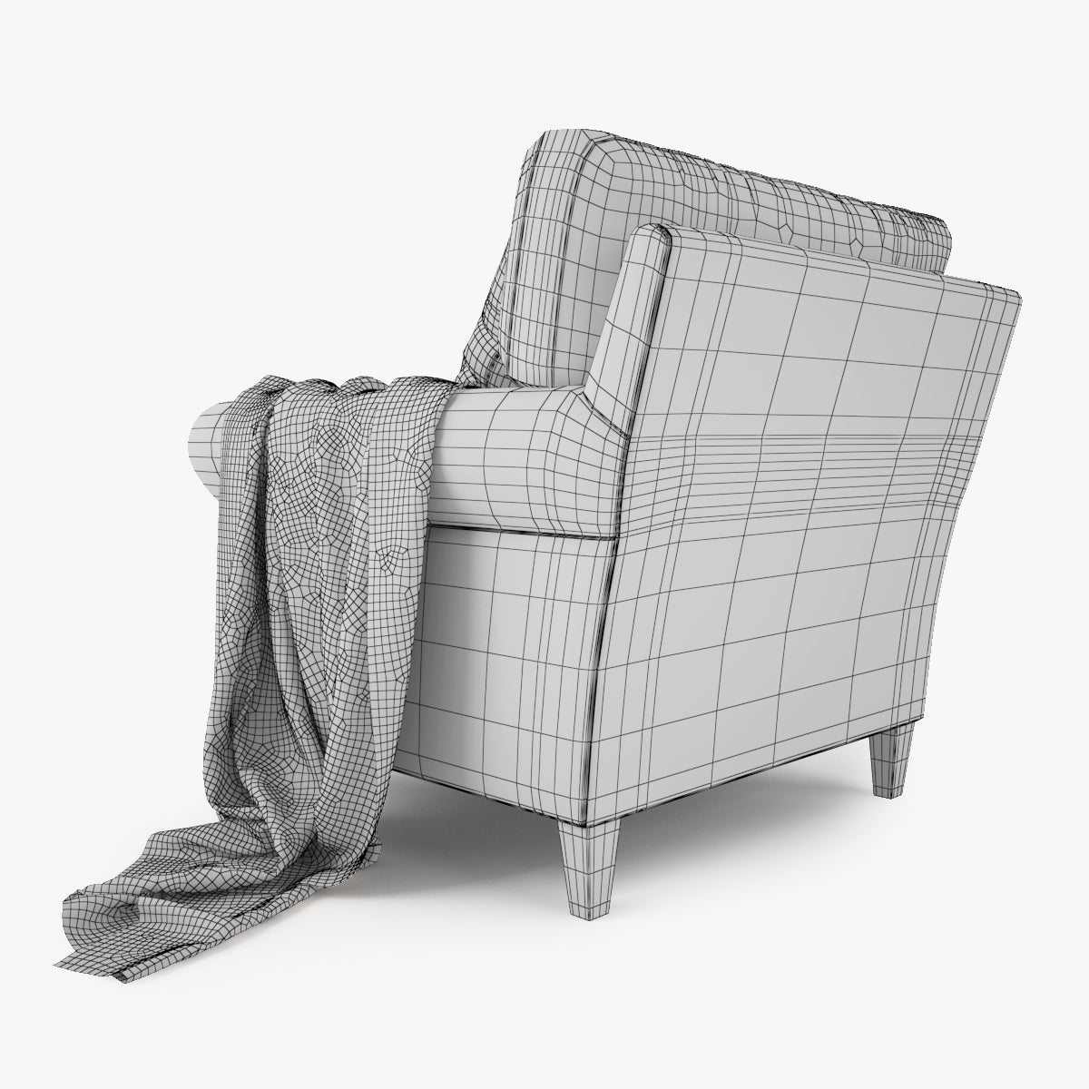 Crate and Barrel Montclair Sofa Collection 3D Model