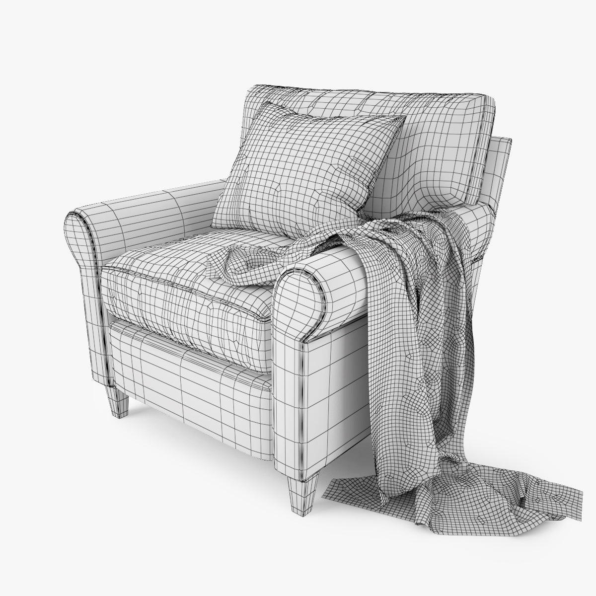 Crate and Barrel Montclair Sofa Collection 3D Model