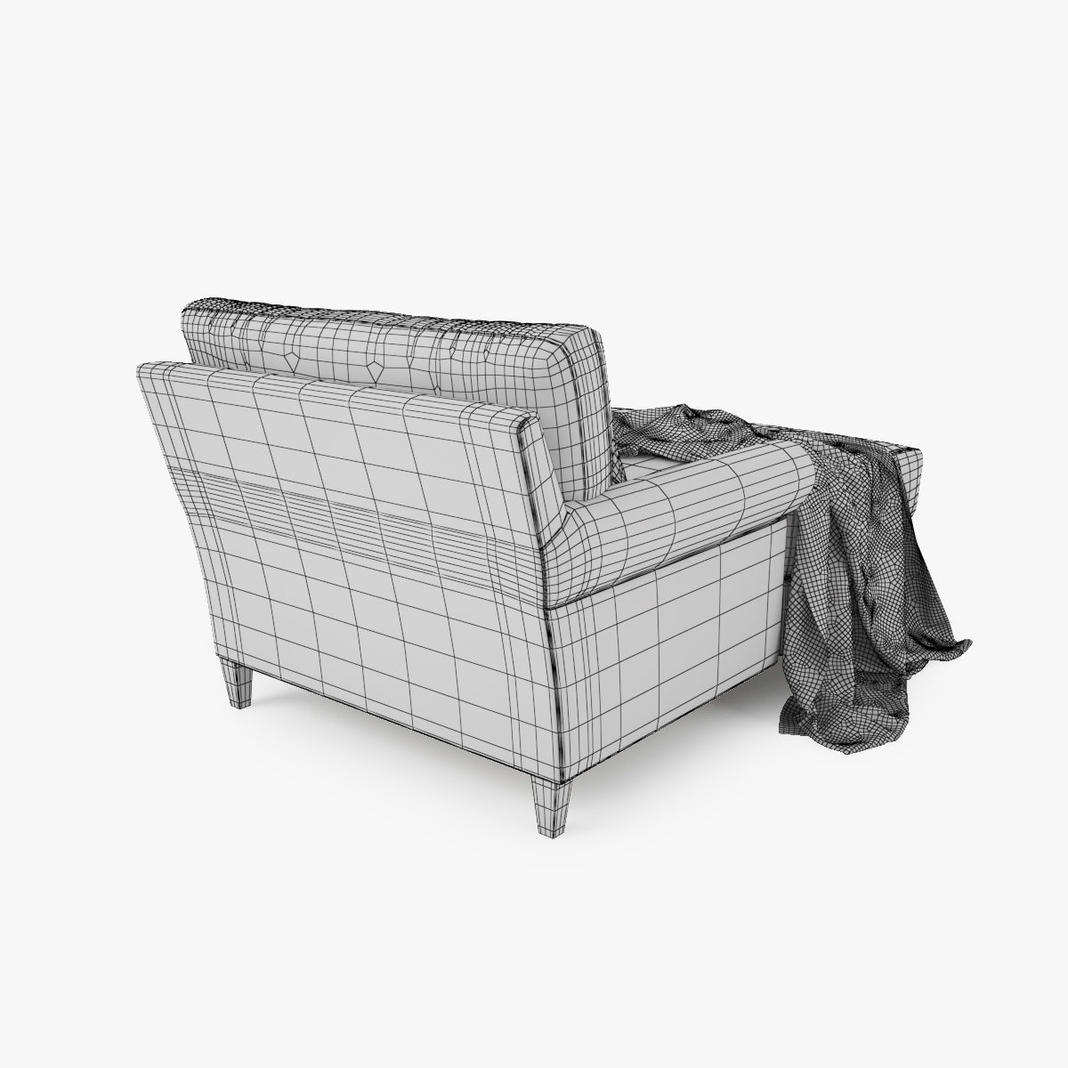 Crate and Barrel Montclair Sofa Collection 3D Model