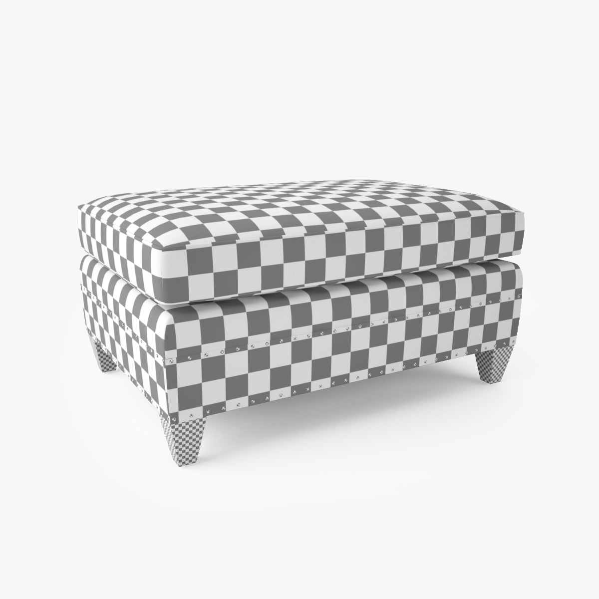 Crate and Barrel Durham Chair and Ottoman 3D Model