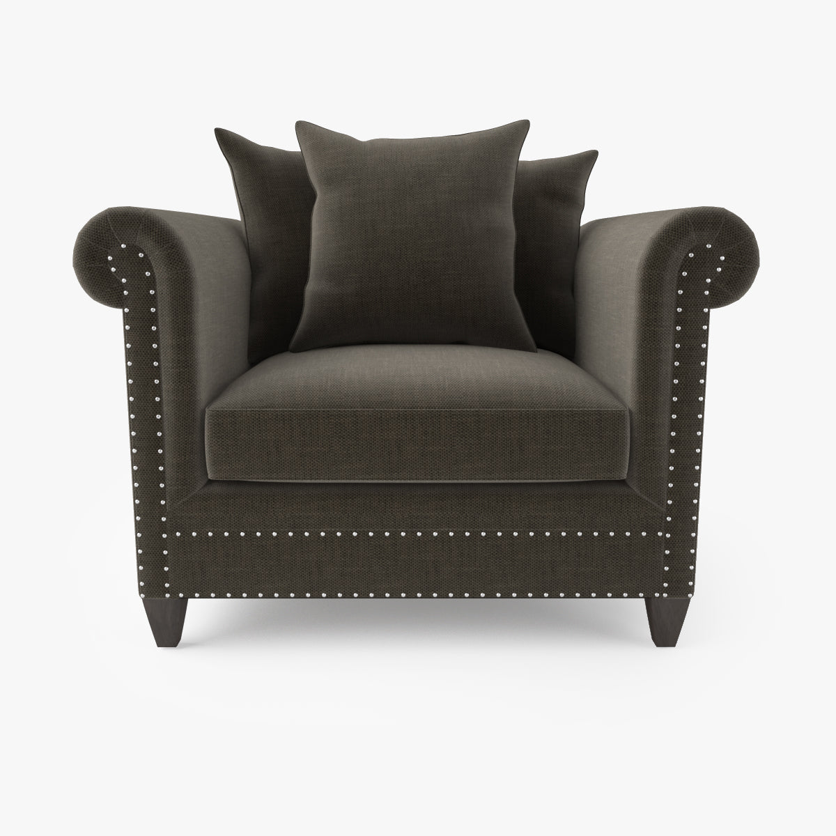 Crate and Barrel Durham Chair and Ottoman 3D Model