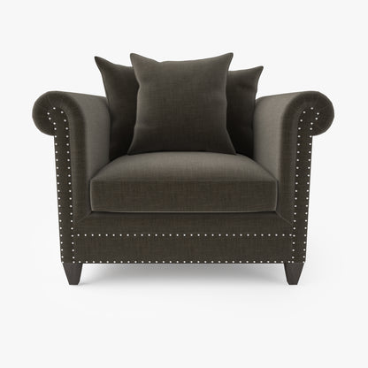 Crate and Barrel Durham Chair and Ottoman 3D Model