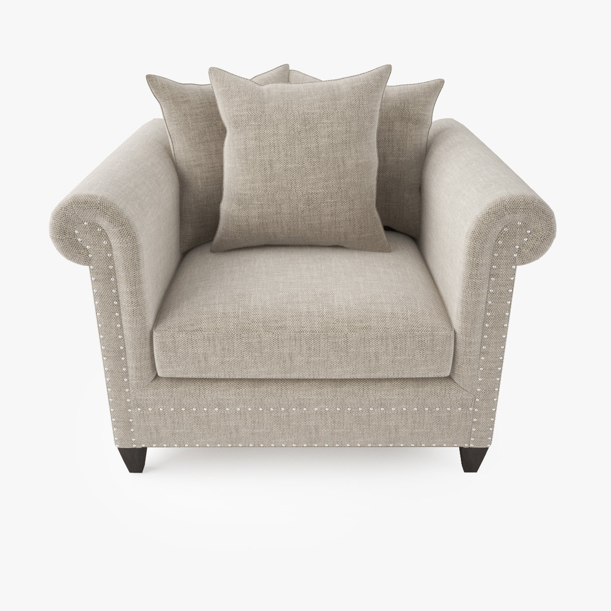 Crate and Barrel Durham Chair and Ottoman 3D Model