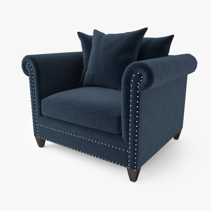 Crate and Barrel Durham Chair and Ottoman 3D Model