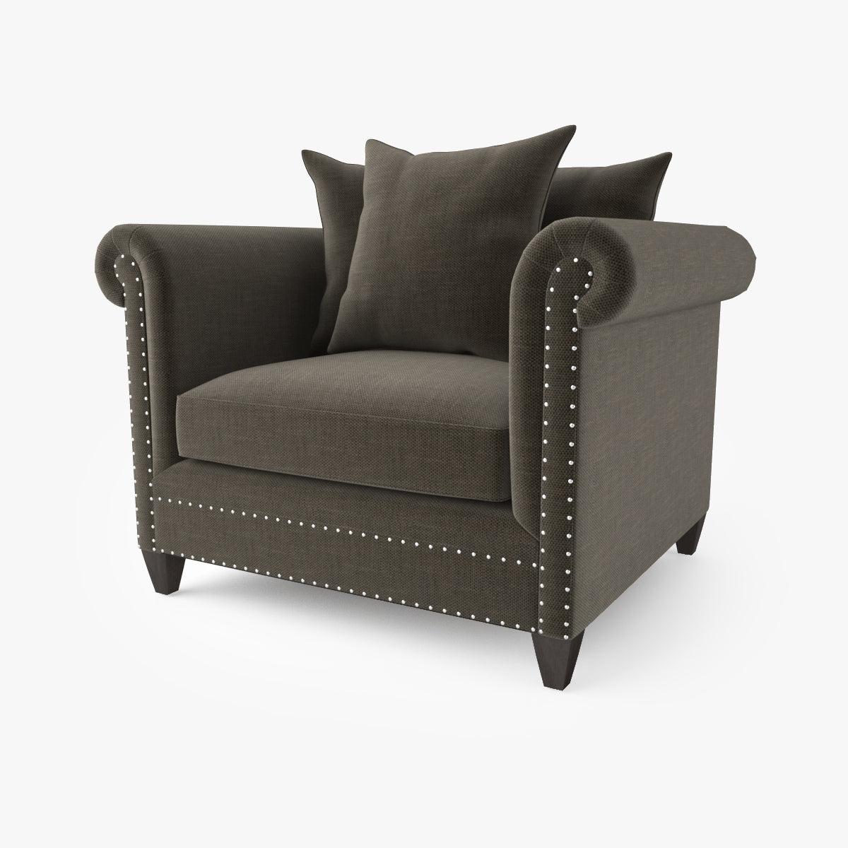 Crate and Barrel Durham Chair and Ottoman 3D Model