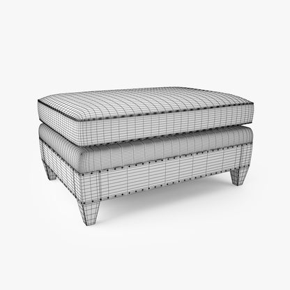 FREE Crate and Barrel Durham Ottoman 3D Model