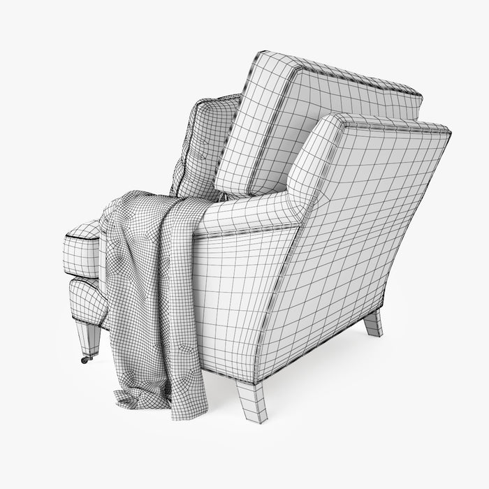 Crate and Barrel Essex Chair with Casters 3D Model