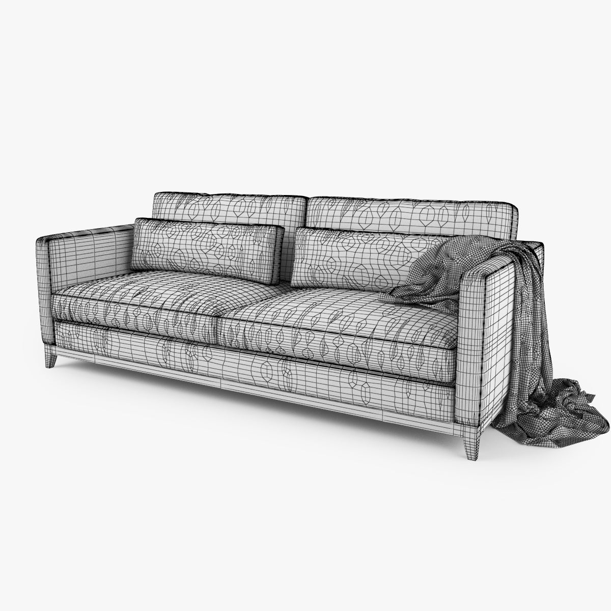 Crate and Barrel Taraval 2 Seat Sofa 3D Model