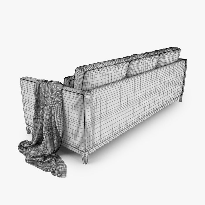 Crate and Barrel Taraval 3 Seat Sofa 3D Model
