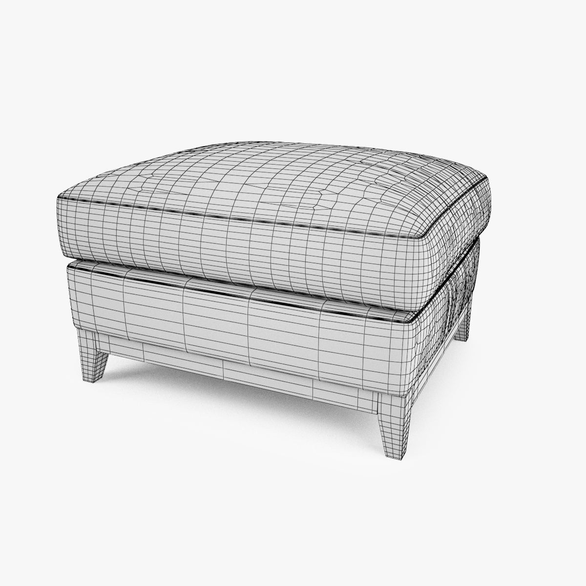 FREE Crate and Barrel Taraval Ottoman 3D Model