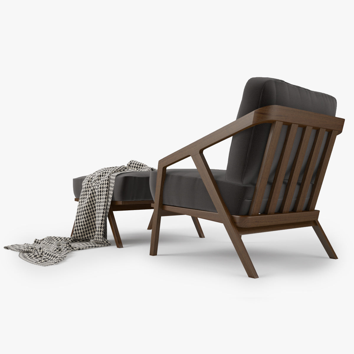 Dare Studio Katakana Lounge Chair and Ottoman 3D Model