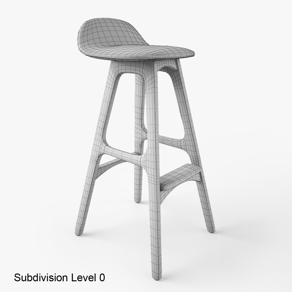 Erik Buch Bar Stool 3D Model