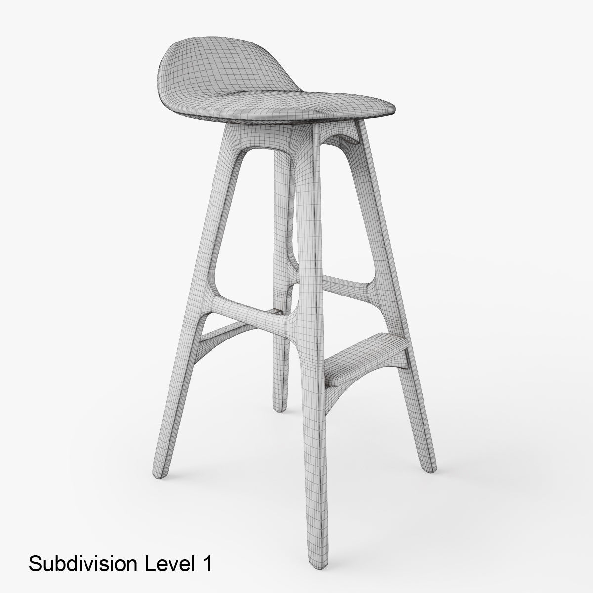 Erik Buch Bar Stool 3D Model