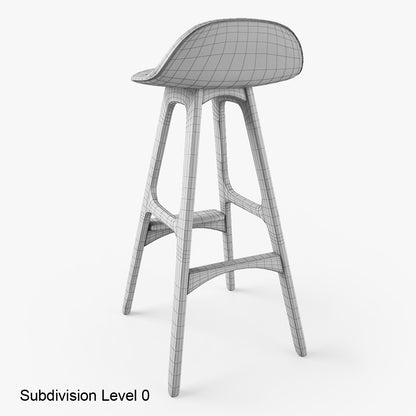 Erik Buch Bar Stool 3D Model