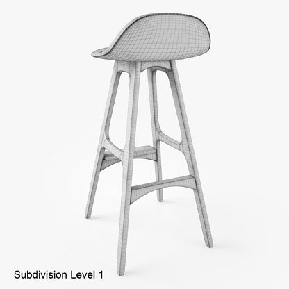 Erik Buch Bar Stool 3D Model