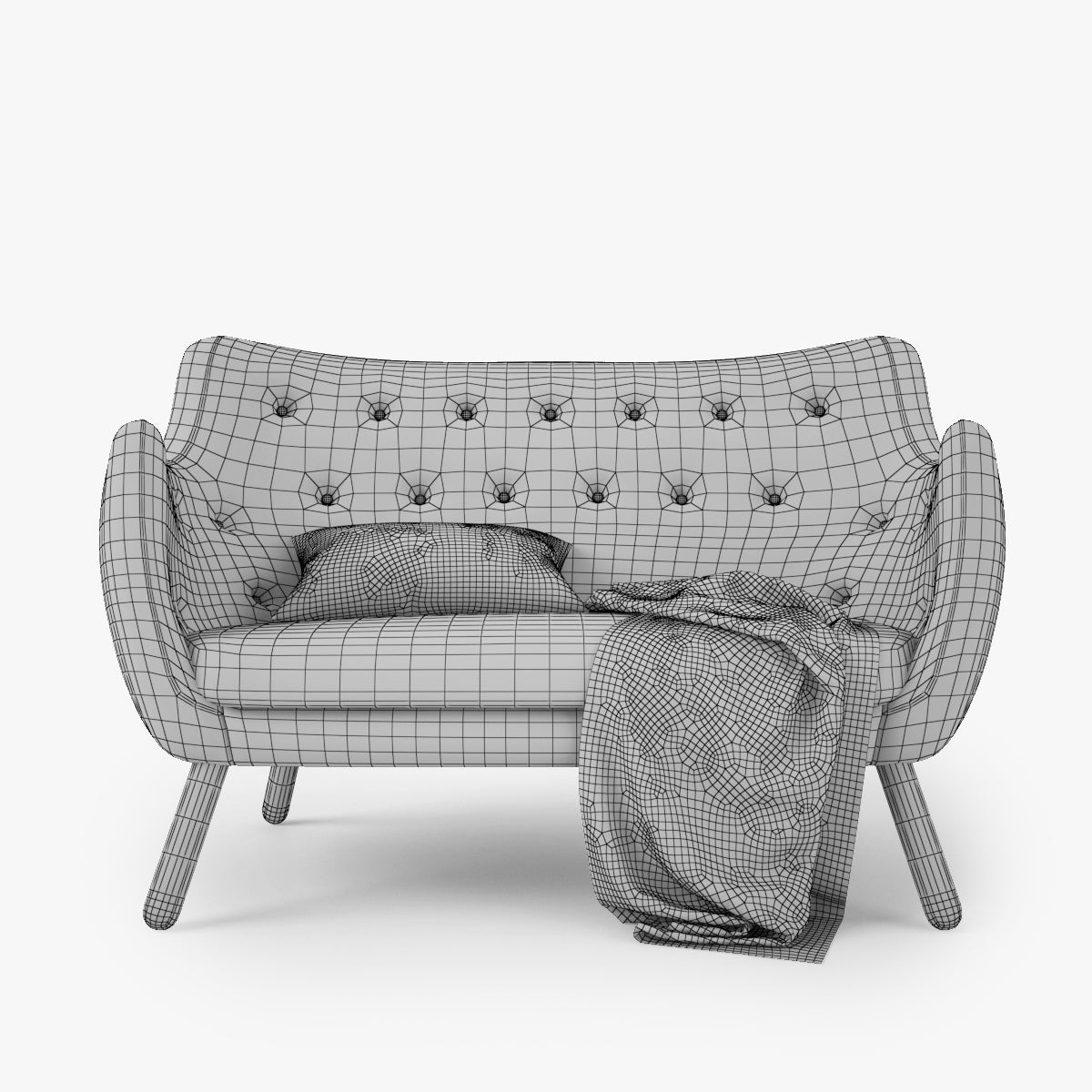 FREE Finn Juhl Poet Sofa 3D Model