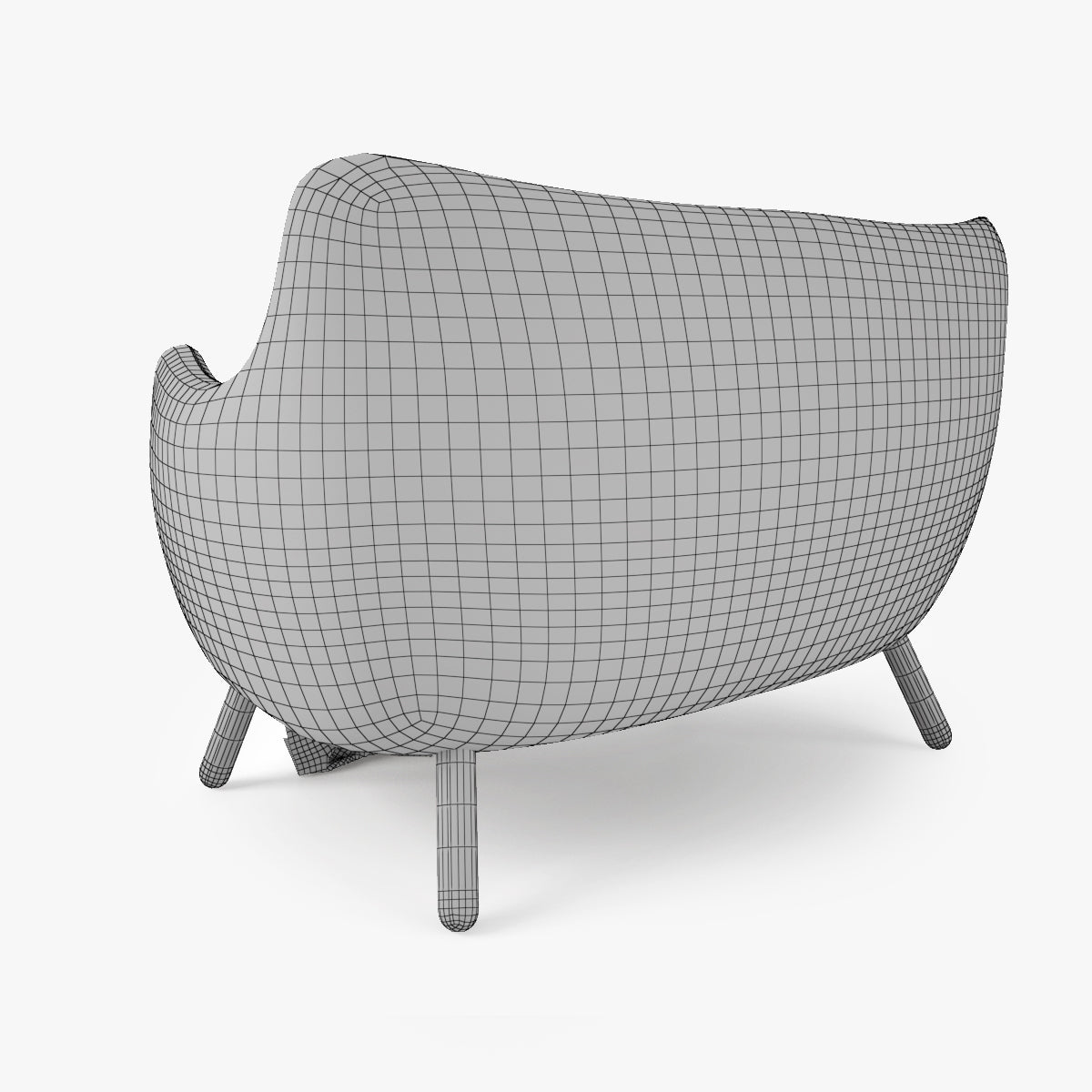 FREE Finn Juhl Poet Sofa 3D Model