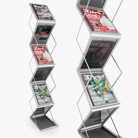 Folding Brochure Stand 3D Model