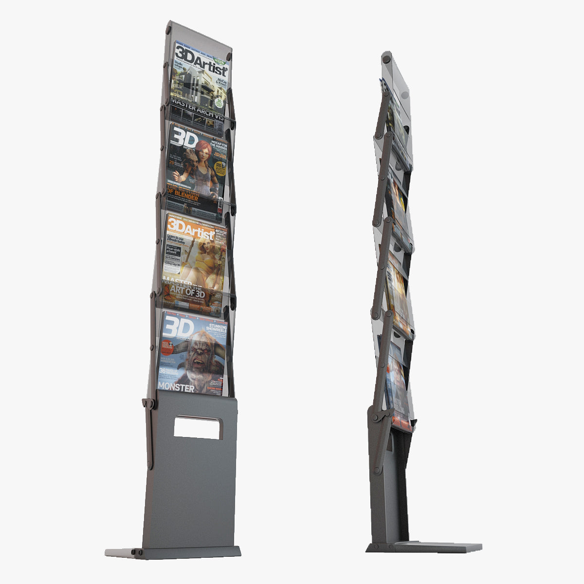 Folding Brochure Stand 2 3D Model