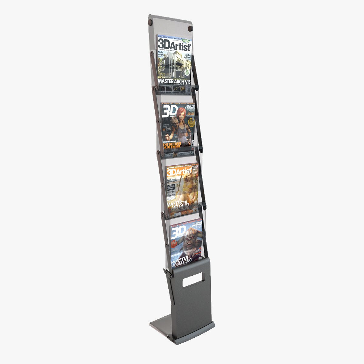 Folding Brochure Stand 2 3D Model