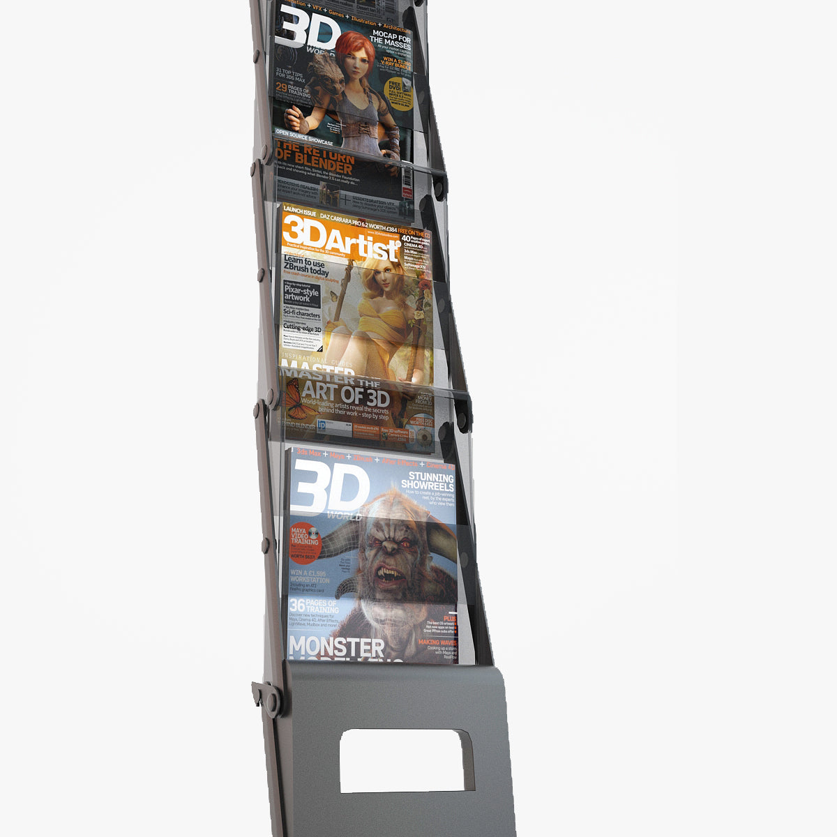 Folding Brochure Stand 2 3D Model