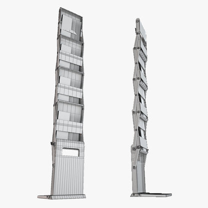 Folding Brochure Stand 2 3D Model