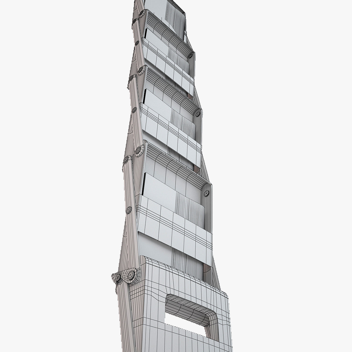 Folding Brochure Stand 2 3D Model
