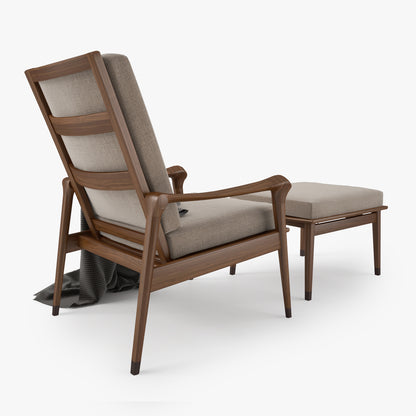 Giorgetti Denny Armchair and Stool 3D Model