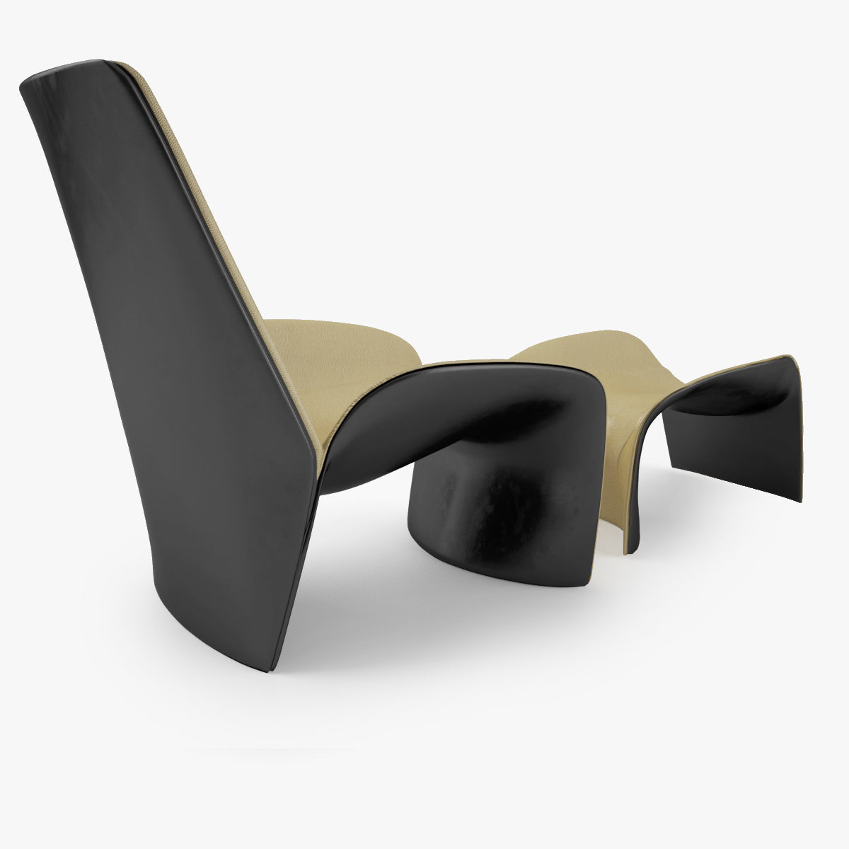 FREE Giorgetti Eva Armchair and Stool 3D Model
