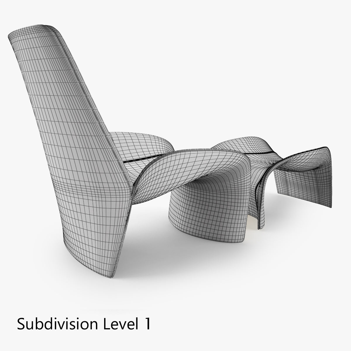 FREE Giorgetti Eva Armchair and Stool 3D Model