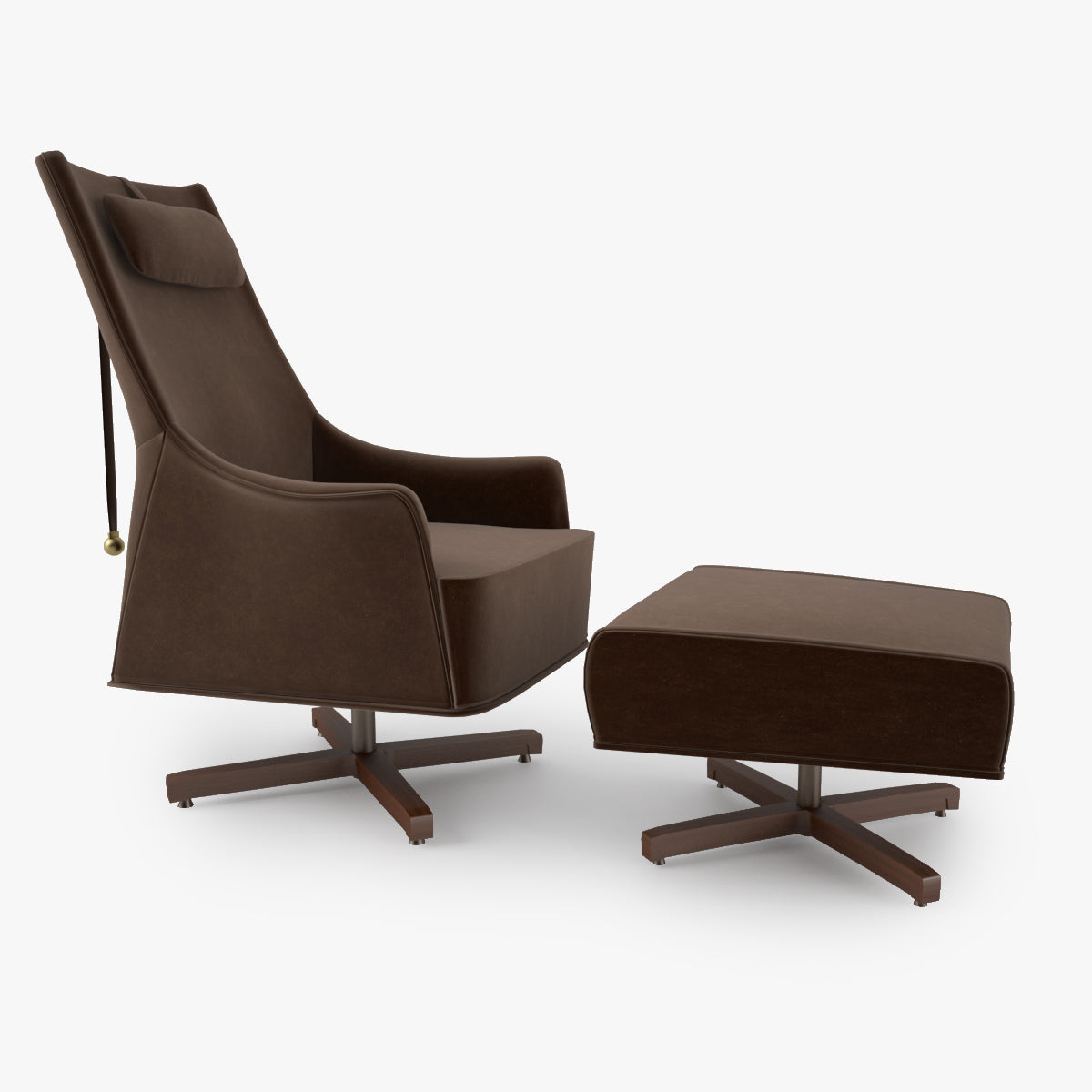 Giorgetti Mobius Swivel Wing Chair 3D Model