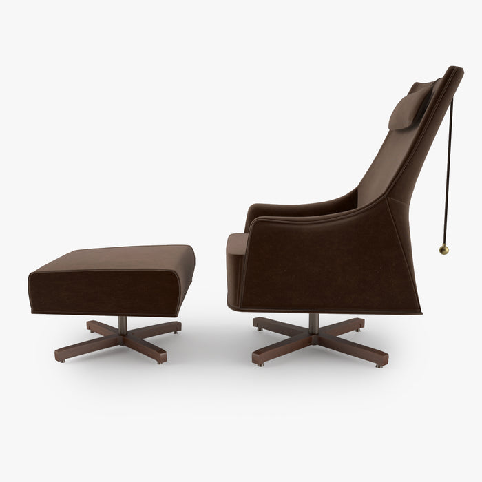 Giorgetti Mobius Swivel Wing Chair 3D Model