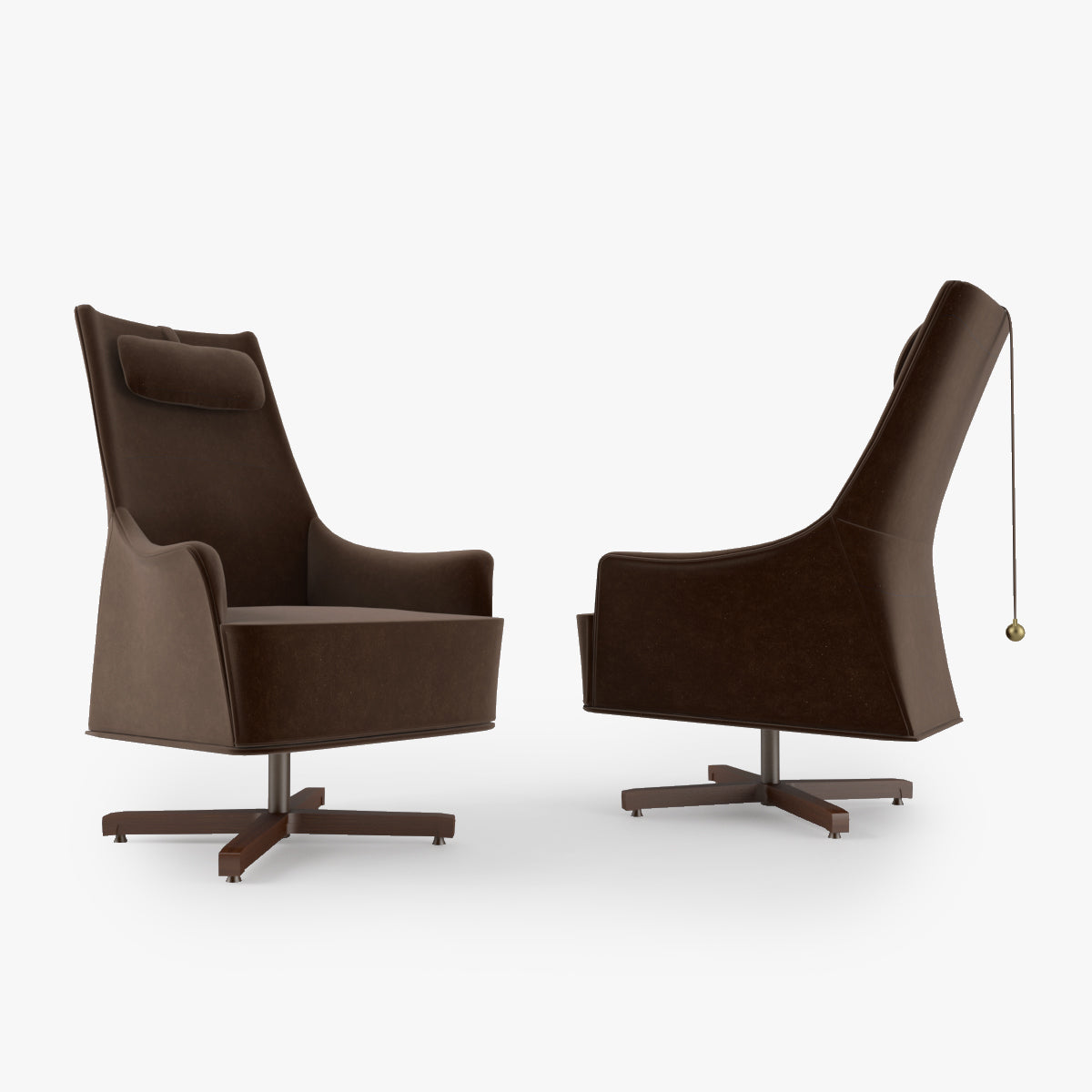 Giorgetti Mobius Swivel Wing Chair 3D Model