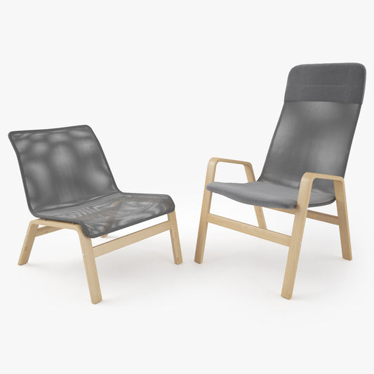 IKEA Nolbyn Chair and Nolmyra Armchair 3D Model