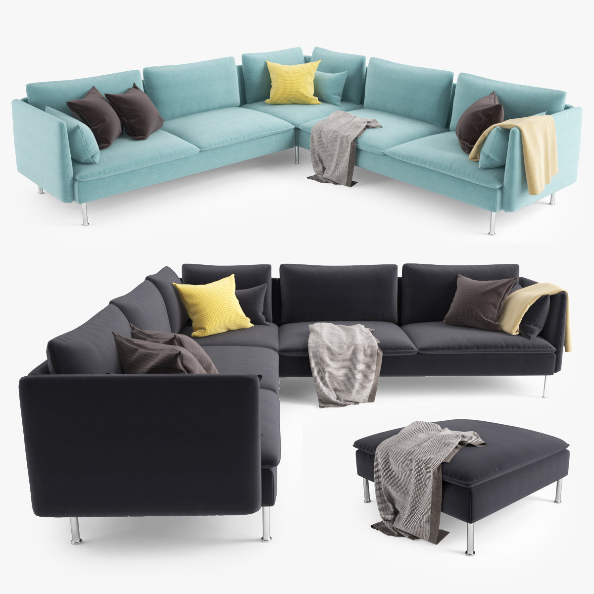 IKEA Soderhamn Corner Sofa 3D Model