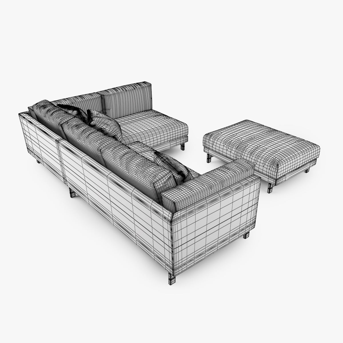 IKEA Nockeby Sofa Series 3D Model