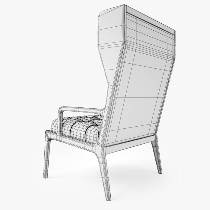Jame UK Wingback Chair 3D Model
