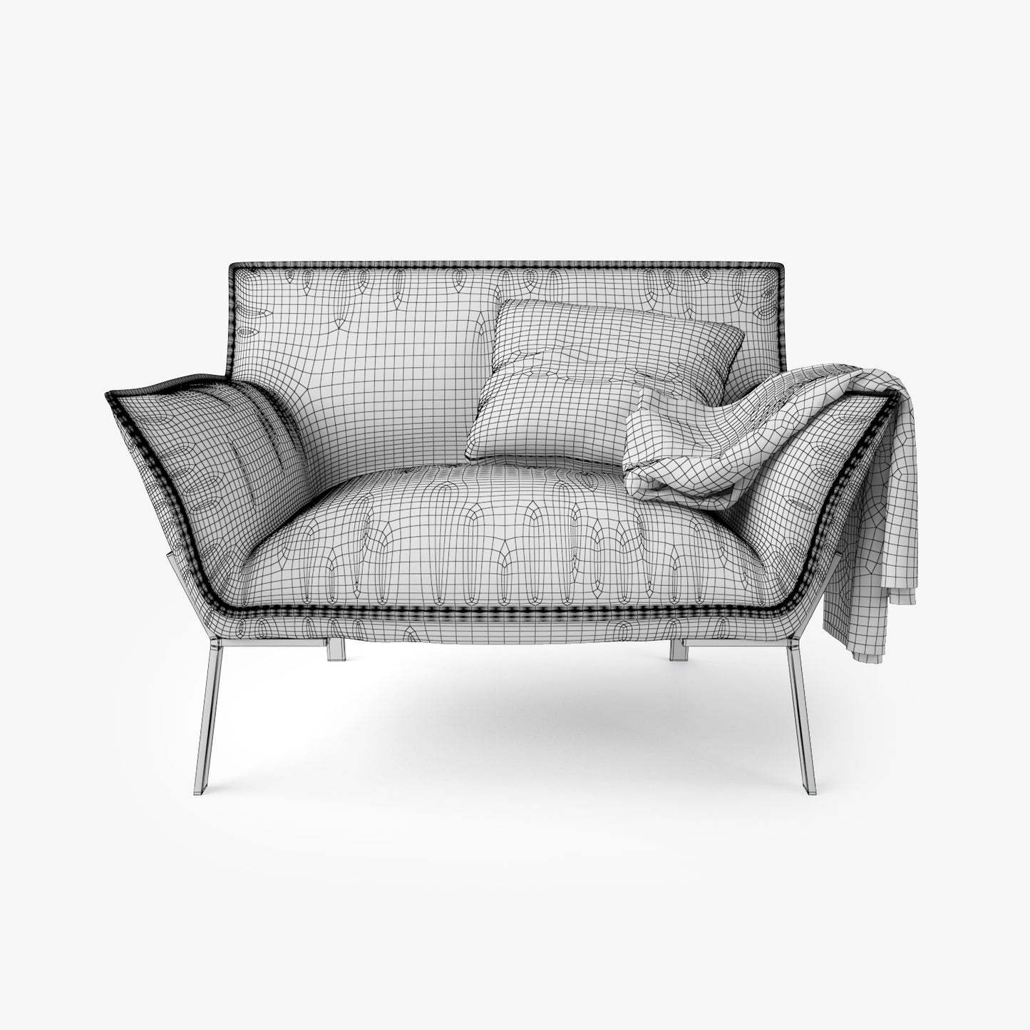 Jardan Lewis Sofa and Armchair 3D Model