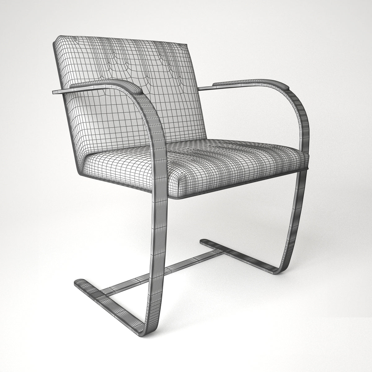 Knoll Brno Chair - Flat Bar 3D Model