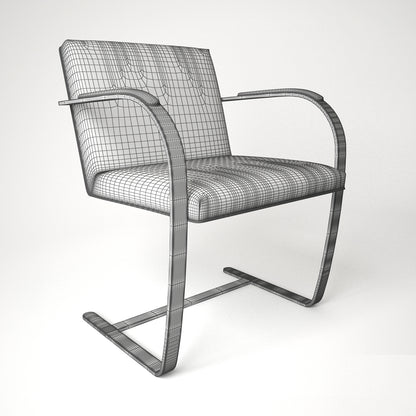 Knoll Brno Chair - Flat Bar 3D Model