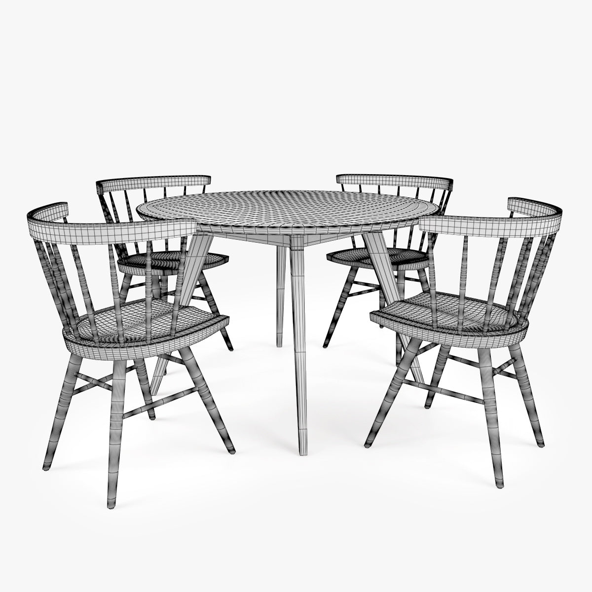 FREE Knoll Straight Chair and Risom Dining Table