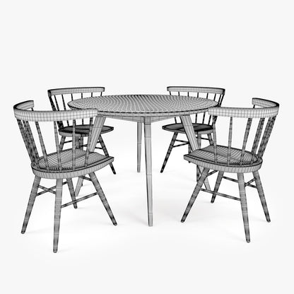 FREE Knoll Straight Chair and Risom Dining Table