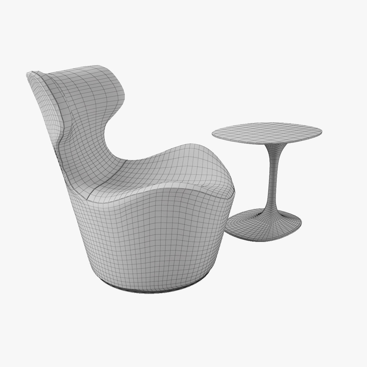 FREE B&B Italia Piccola Papilio Armchair 3D Model