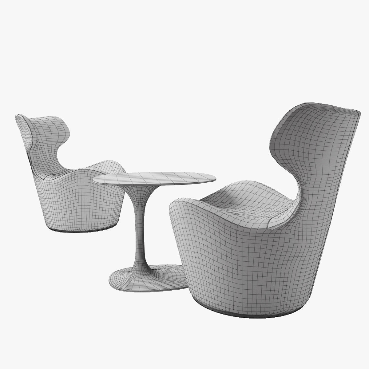 FREE B&B Italia Piccola Papilio Armchair 3D Model