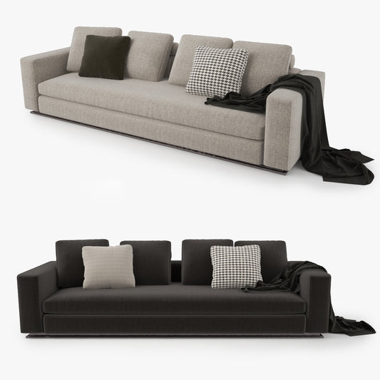 FREE Modern Fabric Sofa 3D Model