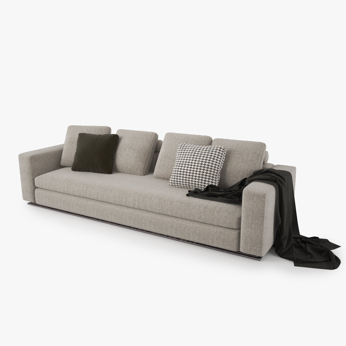 FREE Modern Fabric Sofa 3D Model