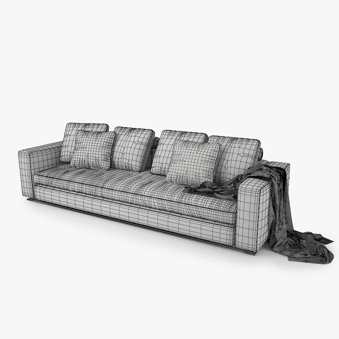 FREE Modern Fabric Sofa 3D Model