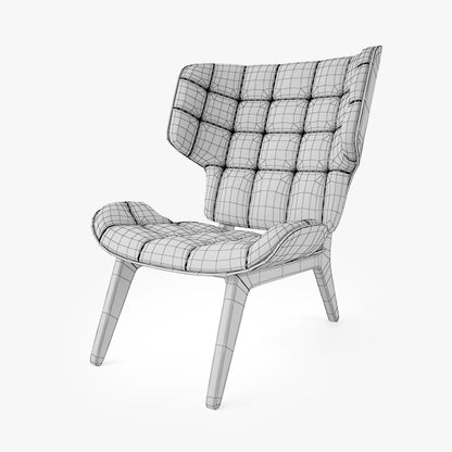 NORR11 Mammoth Chair and Ottoman 3D Model