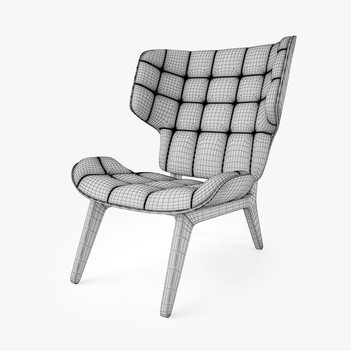 NORR11 Mammoth Chair and Ottoman 3D Model